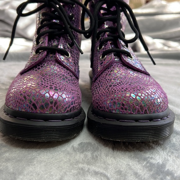 Dr. Martens 1460 Pascal Snake Metallic Suede Lace Up Boots UK3 EU36 US5 - Picture 3 of 13